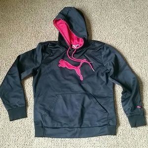 Great Condition Puma Hoodie Plum and Black Medium